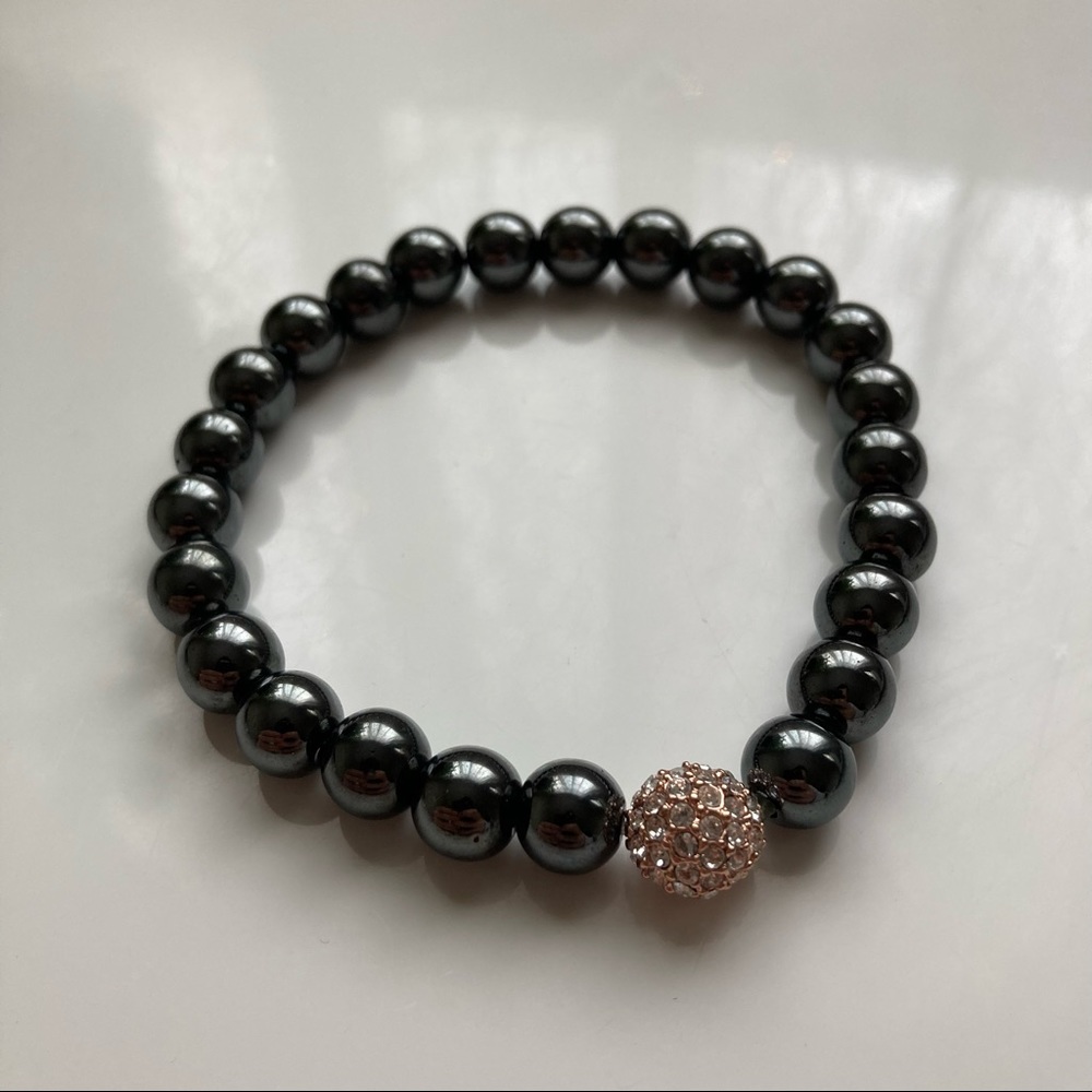 Hematite and Crystal bracelet